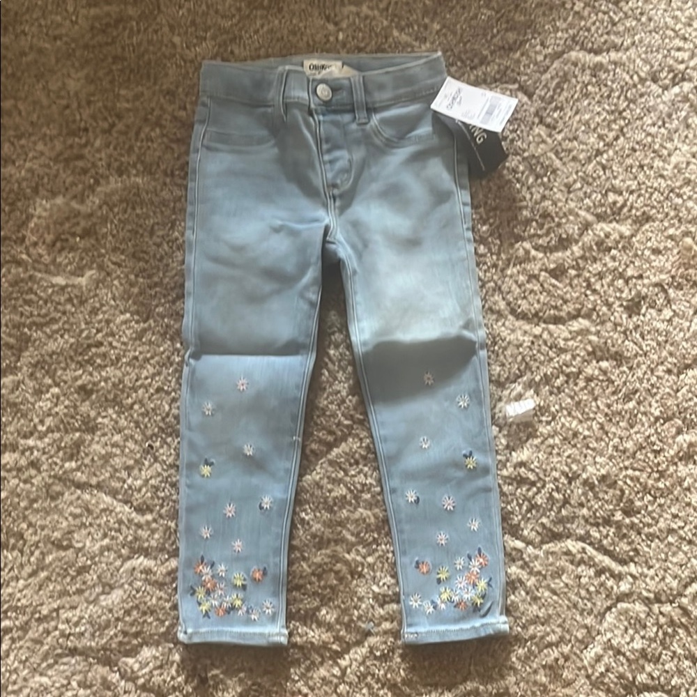 OshKosh B'gosh Blue Jeans with Colorful Embroidery